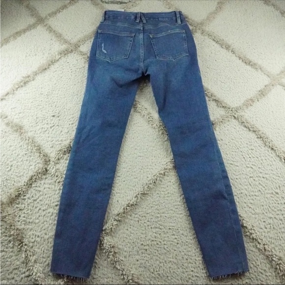 Good American Good Legs Skinny Jeans Womens 26 Distressed Blue Denim - Picture 8 of 9